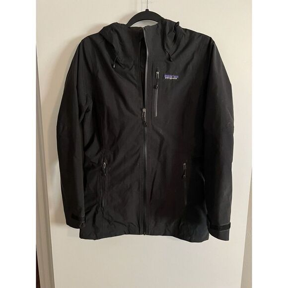 Patagonia Jacket Womens Black Windsweep Hoody H2No Nylon Size XS Soft Shell - Picture 1 of 3